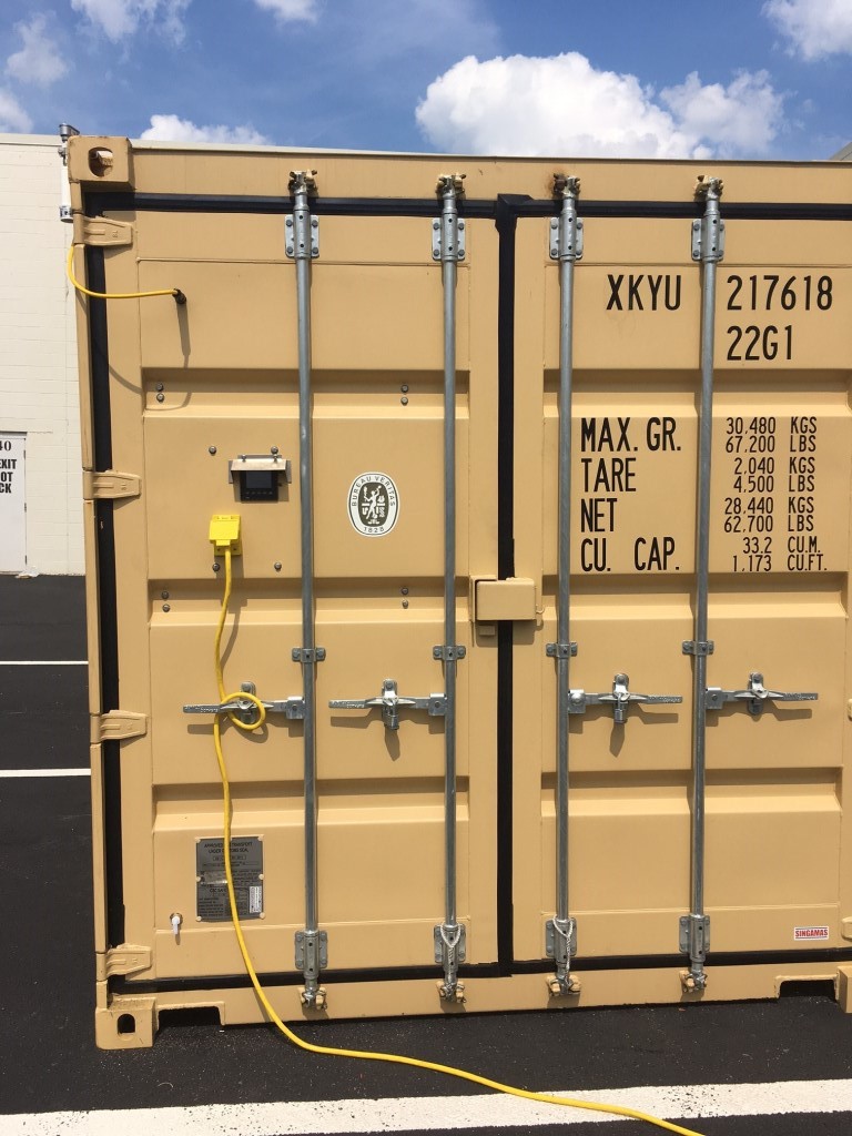 Dehumidified Shipping Container protects products and goods in storage or transit